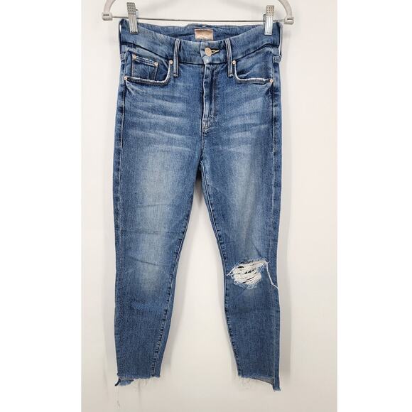 Mother The Looker Ankle Step Fray Jeans Exposed Secret Sister Size 25 - Picture 3 of 9